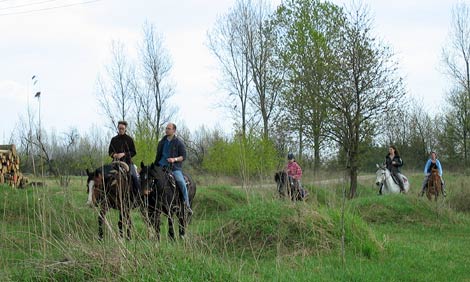 Wegenetz für Spaziergänger, Reiter und Radfahrer