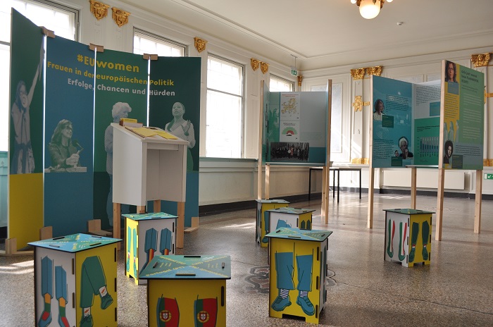 Blick in die Ausstellung #EUwomen im Rathaus Pankow, Foto: Bezirksamt Pankow