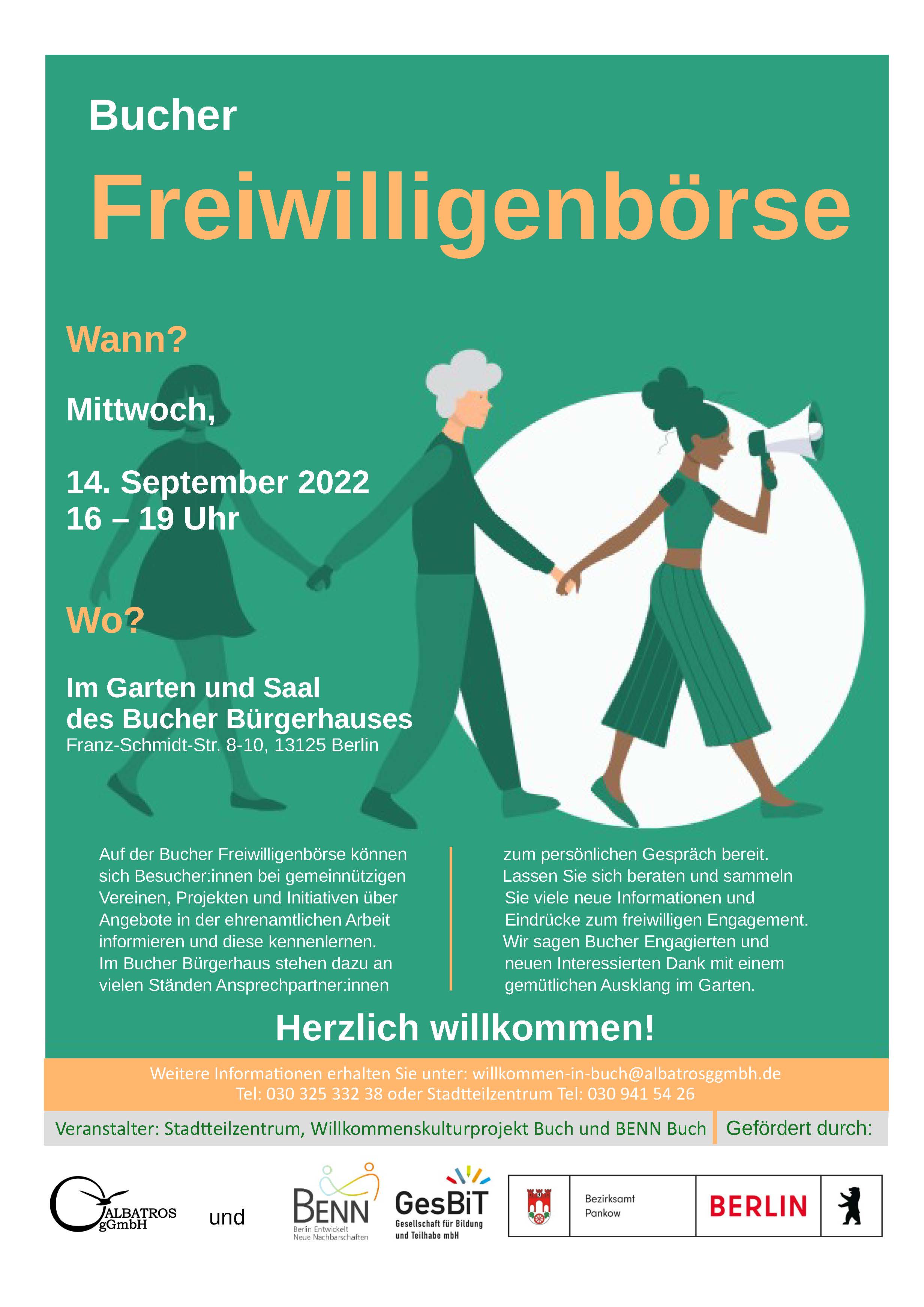 Flyer der Freiwilligenbörse in Buch 2022