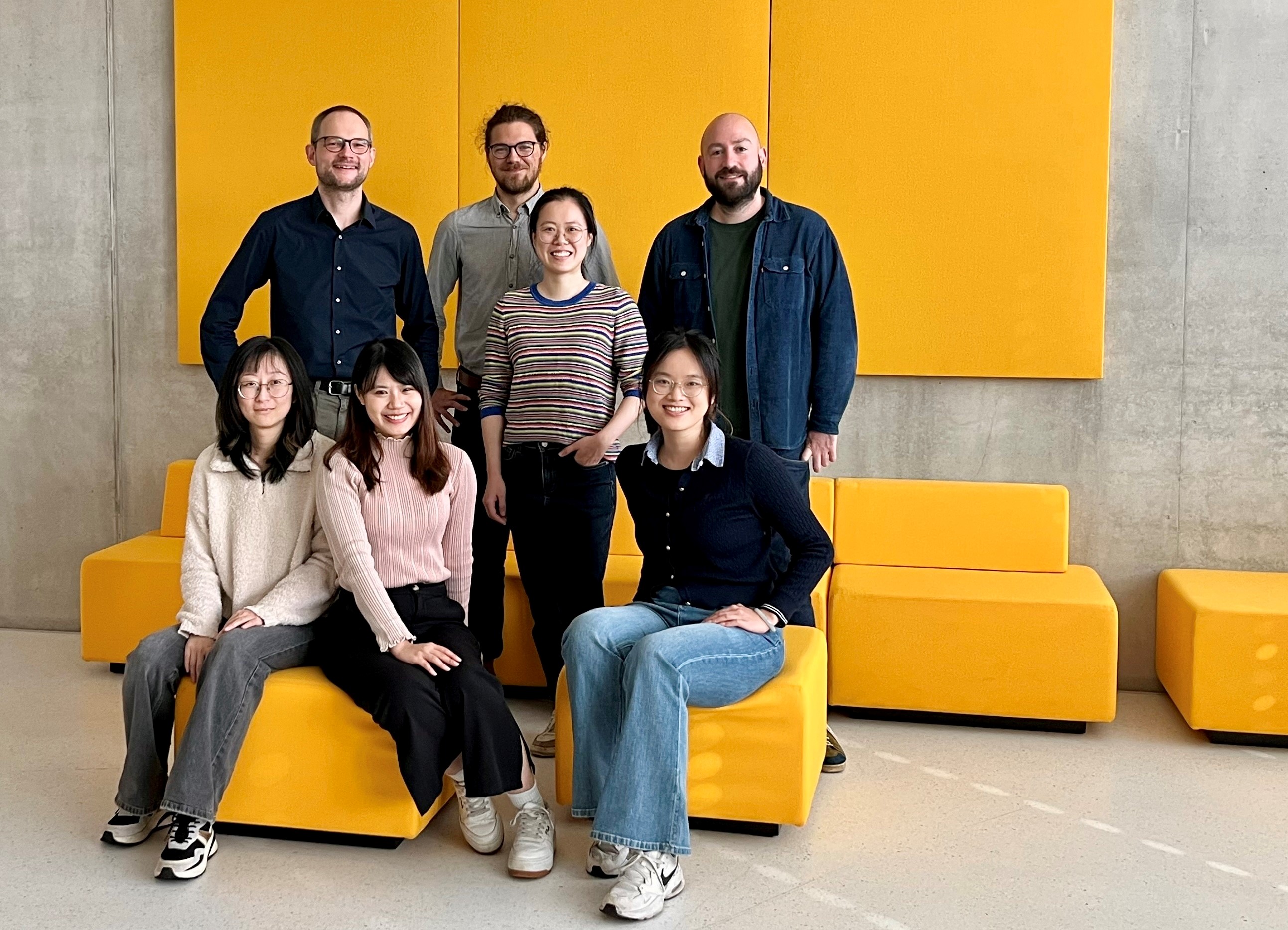 Dr. Philip Lössl (left) pictured with some of his team members at Absea Biotechnology